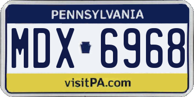 PA license plate MDX6968