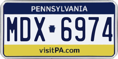 PA license plate MDX6974