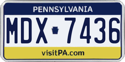 PA license plate MDX7436