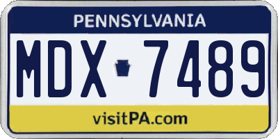 PA license plate MDX7489