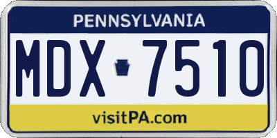 PA license plate MDX7510