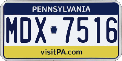 PA license plate MDX7516