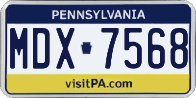 PA license plate MDX7568
