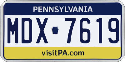 PA license plate MDX7619