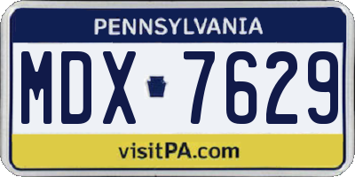PA license plate MDX7629