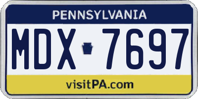 PA license plate MDX7697
