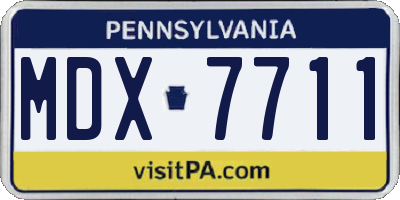 PA license plate MDX7711