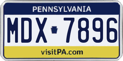 PA license plate MDX7896