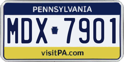 PA license plate MDX7901