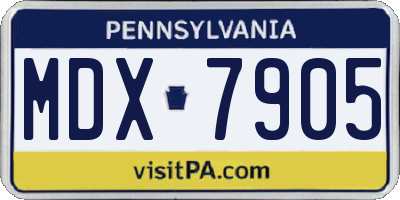 PA license plate MDX7905