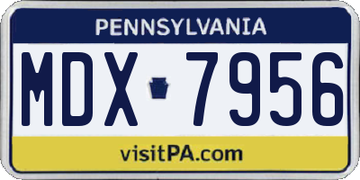 PA license plate MDX7956
