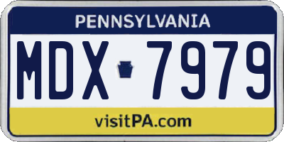 PA license plate MDX7979