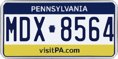 PA license plate MDX8564