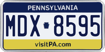 PA license plate MDX8595