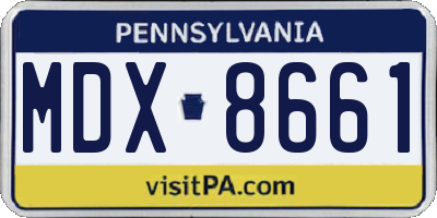 PA license plate MDX8661
