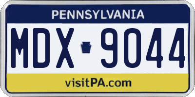 PA license plate MDX9044