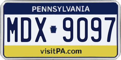 PA license plate MDX9097