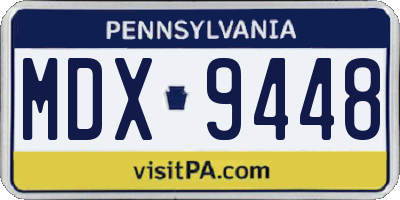 PA license plate MDX9448