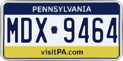PA license plate MDX9464