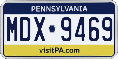 PA license plate MDX9469