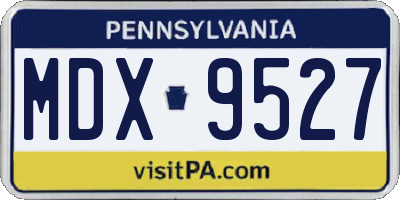 PA license plate MDX9527