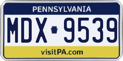 PA license plate MDX9539