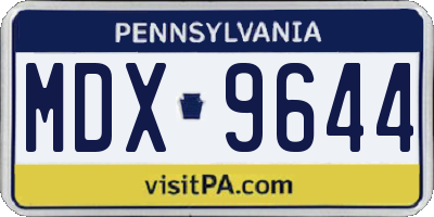 PA license plate MDX9644