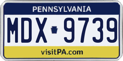 PA license plate MDX9739