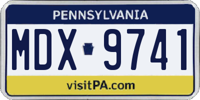 PA license plate MDX9741