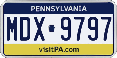 PA license plate MDX9797