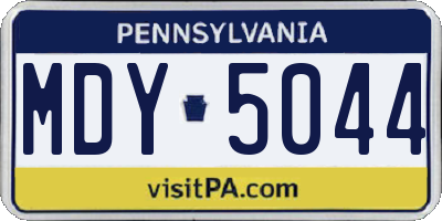 PA license plate MDY5044