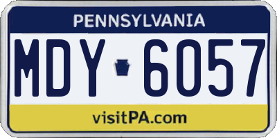 PA license plate MDY6057
