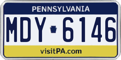 PA license plate MDY6146