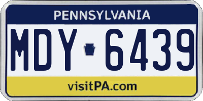 PA license plate MDY6439