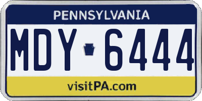 PA license plate MDY6444