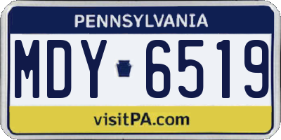 PA license plate MDY6519