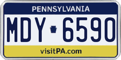 PA license plate MDY6590