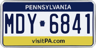 PA license plate MDY6841