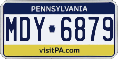 PA license plate MDY6879