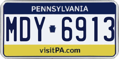 PA license plate MDY6913
