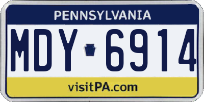 PA license plate MDY6914
