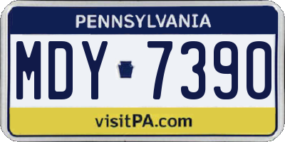 PA license plate MDY7390