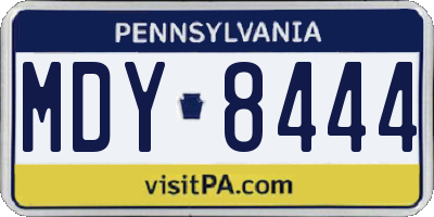 PA license plate MDY8444