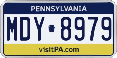 PA license plate MDY8979