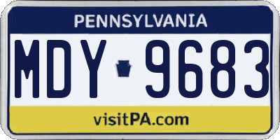 PA license plate MDY9683