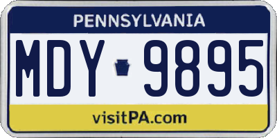 PA license plate MDY9895