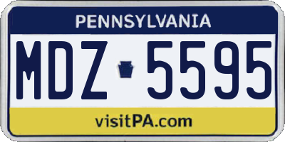 PA license plate MDZ5595