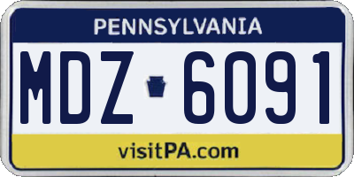 PA license plate MDZ6091