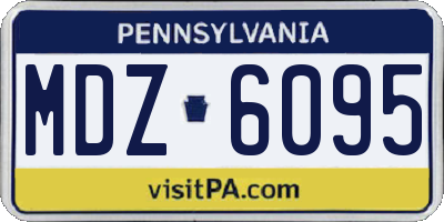 PA license plate MDZ6095