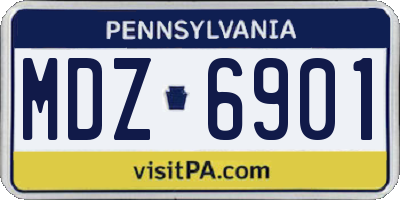 PA license plate MDZ6901